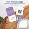 Avery Printable Perforated Rounded Rectangle Price Tags, Sure Feed Technology, 1-1/2" x 3", Matte Ivory Cardstock, Print-to-The-Edge, Laser/Inkjet Printable, 100 Total